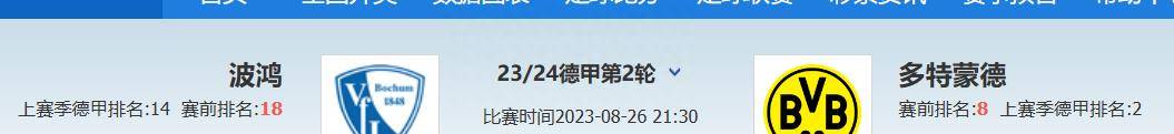 168体育-德国甲级联赛第二轮-波鸿对阵多特蒙德